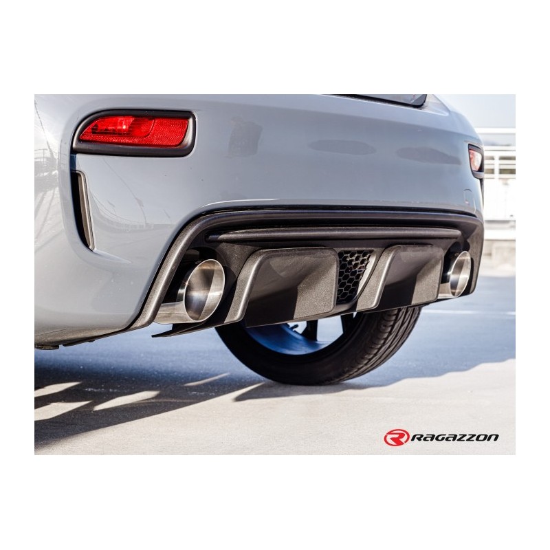 Silencieux arrière duplex en inox g/d avec 2 sorties rondes Sport Line 60 mm décalées  Abarth  [Modèle] - [Cylindrée]