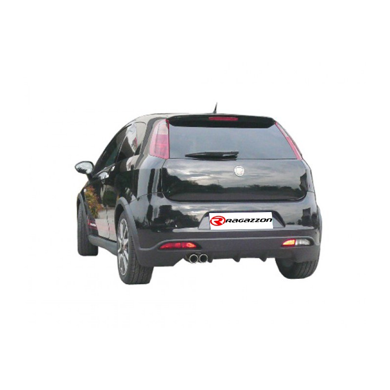 Tubes arrière group n en inox avec 2 sorties rondes 70 mm décalées Abarth  [Modèle] - [Cylindrée]