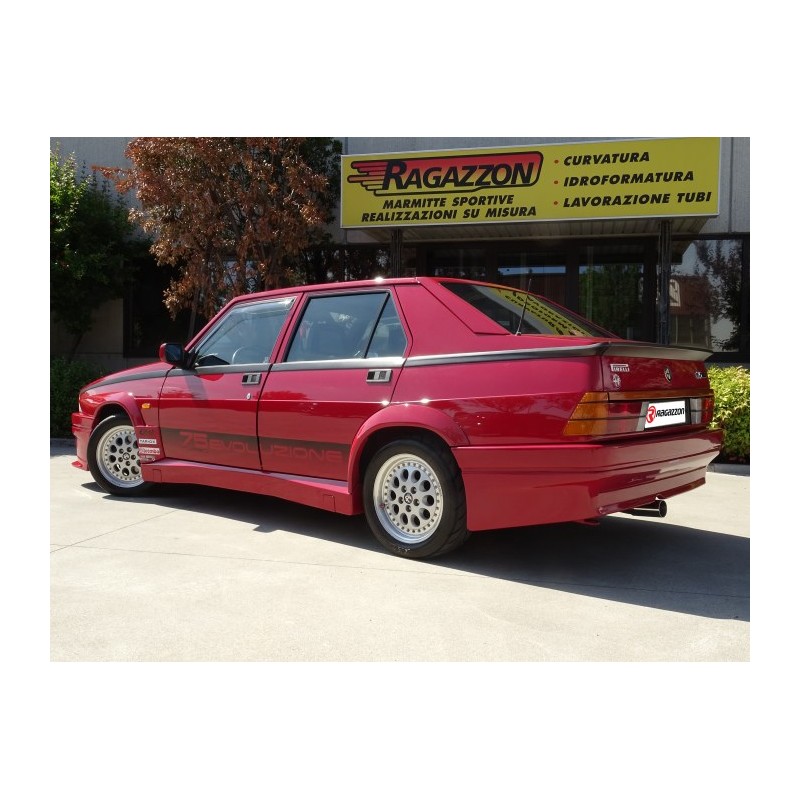 Silencieux arrière en inox avec 1 sortie ronde 80 mm   Alfa Romeo  [Modèle] - [Cylindrée]