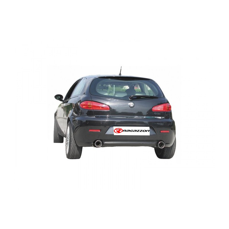 Silencieux arrière en inox avec 2 sorties rondes 70 mm Alfa Romeo  [Modèle] - [Cylindrée]