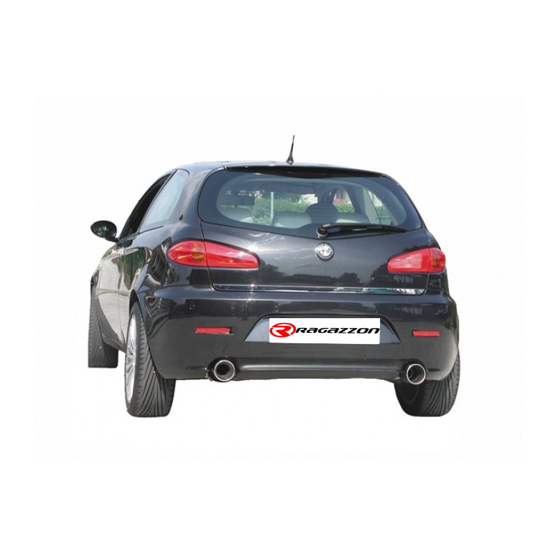 Silencieux arrière en inox avec 1 sortie ronde 102 mm Alfa Romeo  [Modèle] - [Cylindrée]