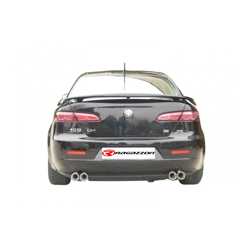 Silencieux arrière duplex en inox g/d avec 1 sortie ronde 90 mm Alfa Romeo  [Modèle] - [Cylindrée]