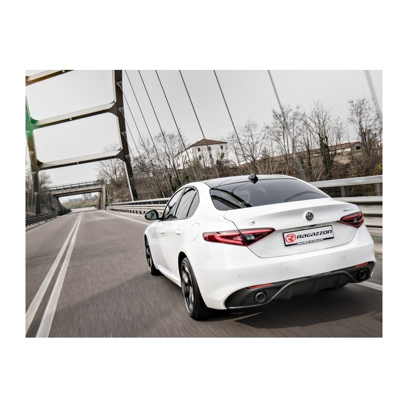 Flexible avec silencieux intermédiaire en inox  
 Ligne avec diamètre majoré 76 mm Alfa Romeo  [Modèle] - [Cylindrée]