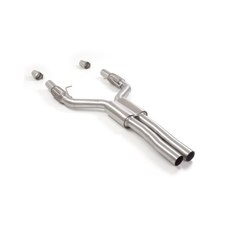 Silencieux intermédiaire en inox  
 Ligne avec diamètre majoré 76 mm Alfa Romeo  [Modèle] - [Cylindrée]