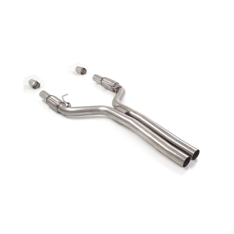 Tube intermédiaire groupe n sans silencieux en inox  
 Ligne avec diamètre majoré 76 mm Alfa Romeo  [Modèle] - [Cylindrée]