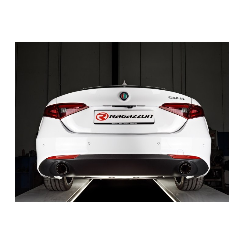 Flexible avec silencieux intermédiaire en inox  
 Ligne avec diamètre majoré 76 mm Alfa Romeo  [Modèle] - [Cylindrée]