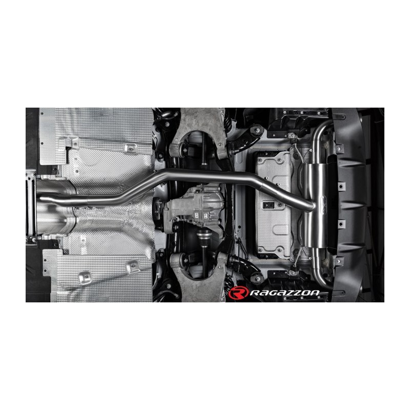 Flexible avec silencieux intermédiaire en inox  
 Ligne avec diamètre majoré 76 mm Alfa Romeo  [Modèle] - [Cylindrée]