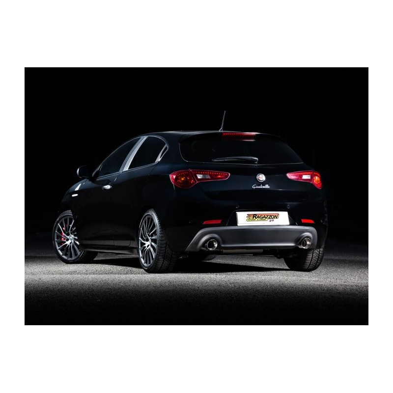 Silencieux arrière en inox avec 1 sortie ronde90 mm Alfa Romeo  [Modèle] - [Cylindrée]