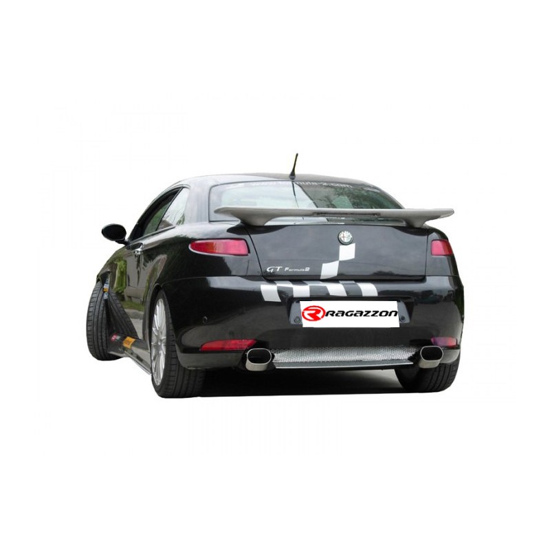 Silencieux arrière en inox avec 2 sorties rondes 80 mm décalées Alfa Romeo  [Modèle] - [Cylindrée]