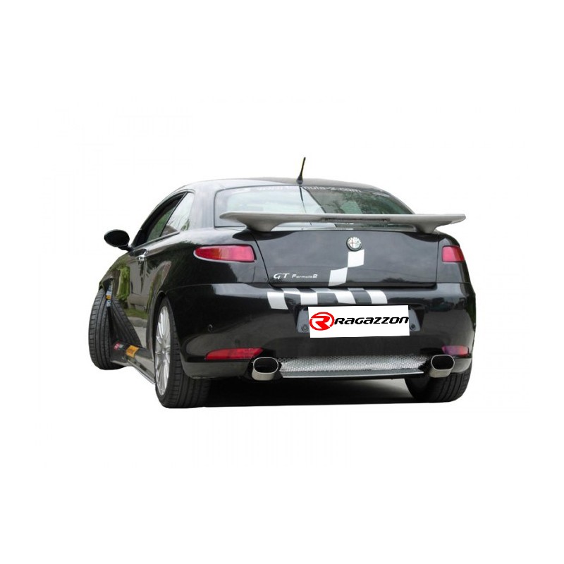 Silencieux arrière en inox avec 2 sorties rondes 80 mm décalées Alfa Romeo  [Modèle] - [Cylindrée]