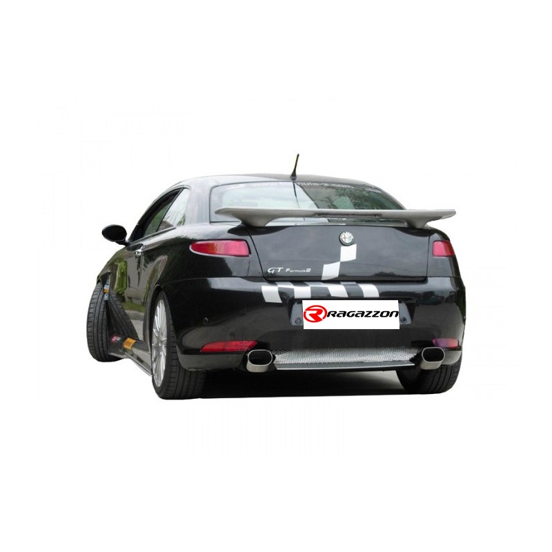 Silencieux arrière en inox avec 2 sorties rondes 80 mm décalées Alfa Romeo  [Modèle] - [Cylindrée]