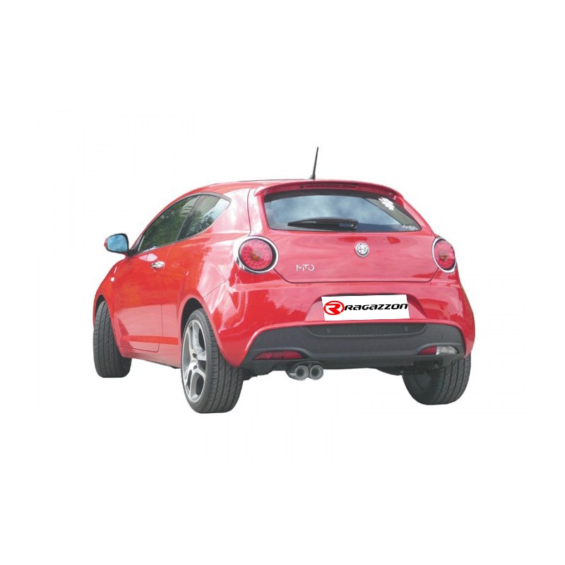 Silencieux arrière en inox avec 1 sortie ronde Sport Line 90 mm Alfa Romeo  [Modèle] - [Cylindrée]