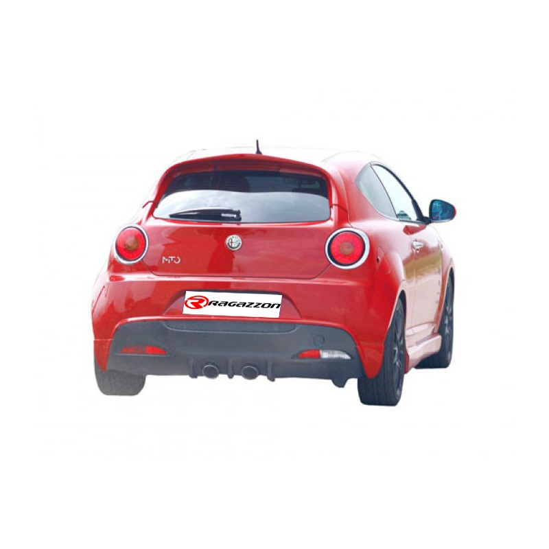 Silencieux arrière en inox avec 2 sorties rondes 80 mm décalées Alfa Romeo  [Modèle] - [Cylindrée]