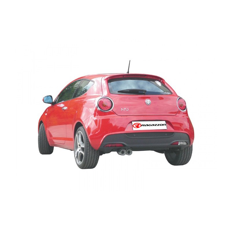 Silencieux arrière en inox avec 1 sortie ovale Sport Line 110 x 65 mm Alfa Romeo  [Modèle] - [Cylindrée]