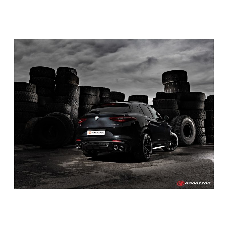 Silencieux intermédiaire en inox  
 Ligne avec diamètre majoré 76 mm Alfa Romeo  [Modèle] - [Cylindrée]