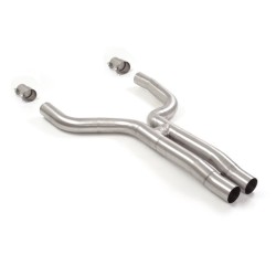 Tube intermédiaire groupe n sans silencieux en inox  
 Ligne avec diamètre majoré 76 mm Alfa Romeo  [Modèle] - [Cylindrée]