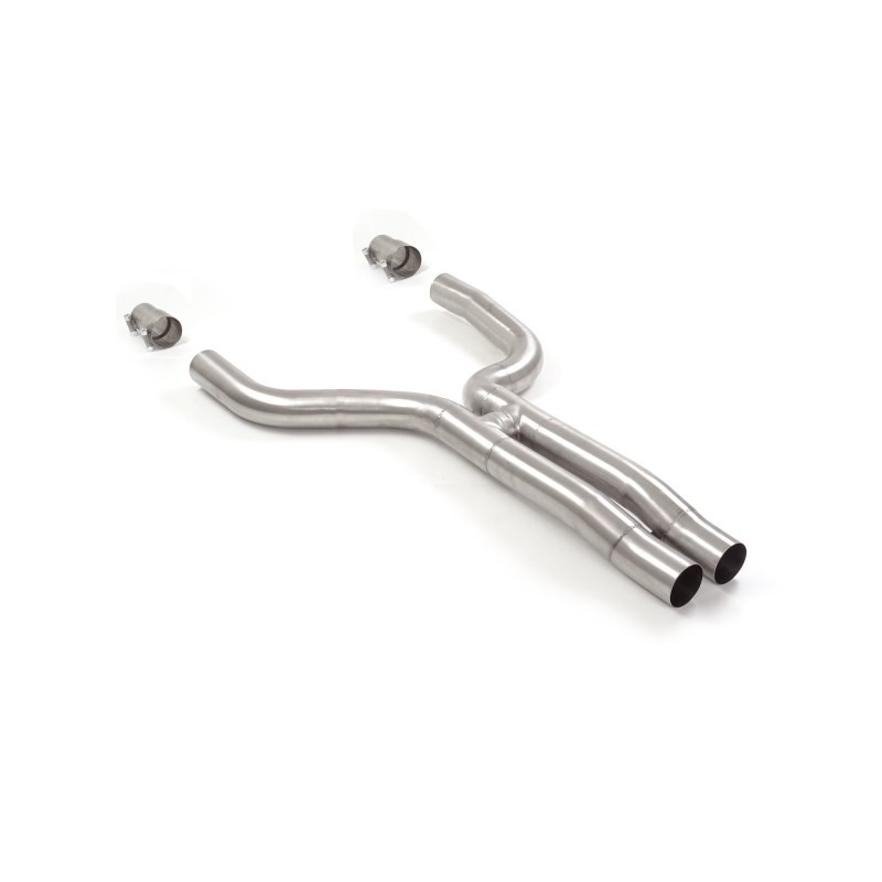 Tube intermédiaire groupe n sans silencieux en inox  
 Ligne avec diamètre majoré 76 mm Alfa Romeo  [Modèle] - [Cylindrée]