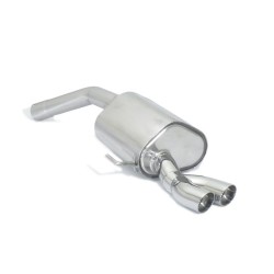 Silencieux arrière en inox avec 2 sorties rondes Sport Line 70 mm décalées - Ligne avec diamètre majoré 70 mm