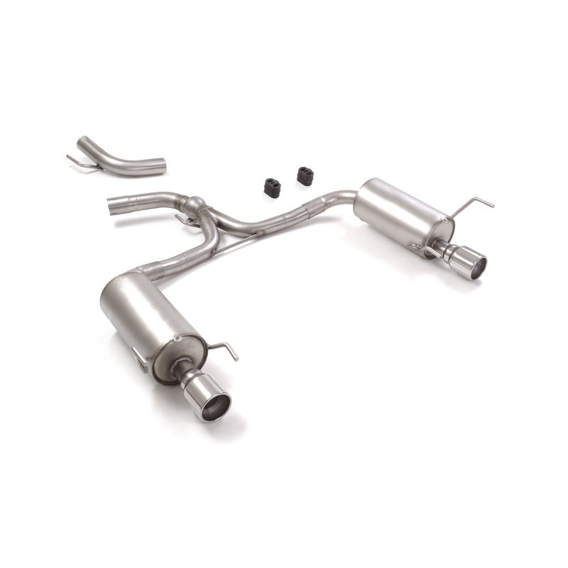 Silencieux arrière duplex en inox g/d avec 1 sortie ronde 90 mm - Modifier le pare-chocs d'origine