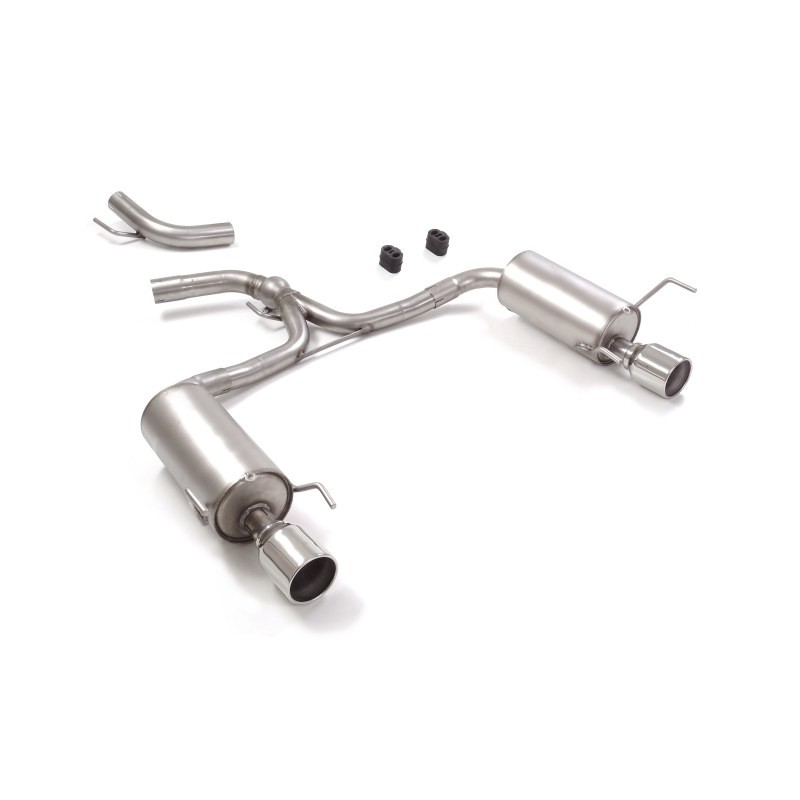 Silencieux arrière duplex en inox g/d avec 1 sortie ronde 102 mm - Modifier le pare-chocs d'origine