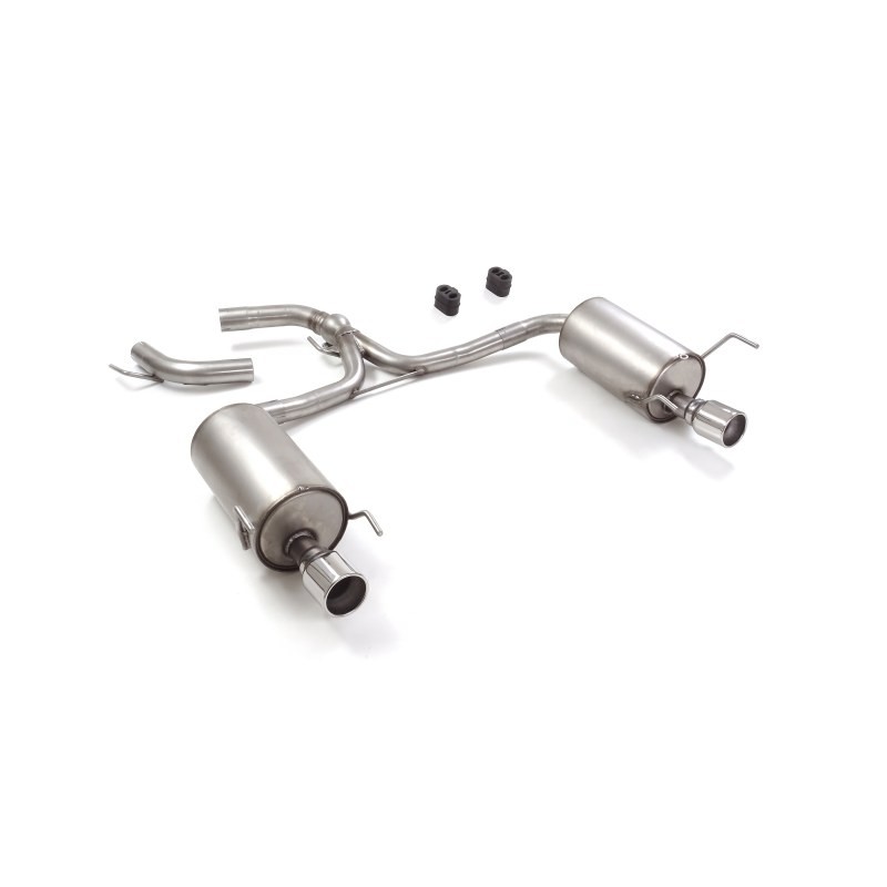 Silencieux arrière duplex en inox g/d avec 1 sortie ronde 90 mm - Modifier le pare-chocs d'origine