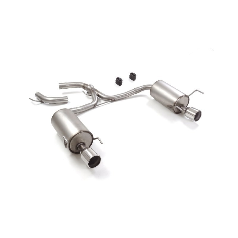 Silencieux arrière duplex en inox g/d avec 1 sortie ronde 102 mm - Modifier le pare-chocs d'origine