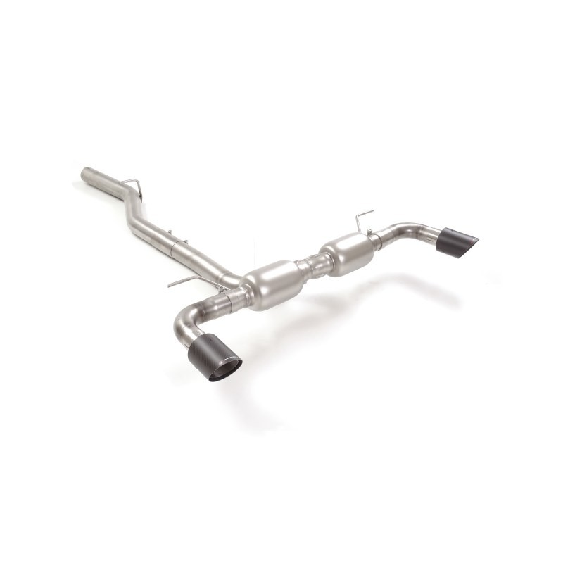 Silencieux arrière duplex en inox g/d avec sortie ronde Carbon Shot 90 mm
 Ligne avec diamètre majoré 70 mm