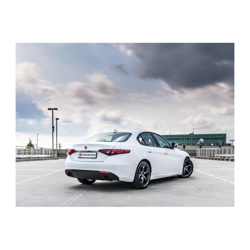 Silencieux arrière duplex en inox g/d avec sortie ronde Carbon Shot 90 mm
 Ligne avec diamètre majoré 70 mm