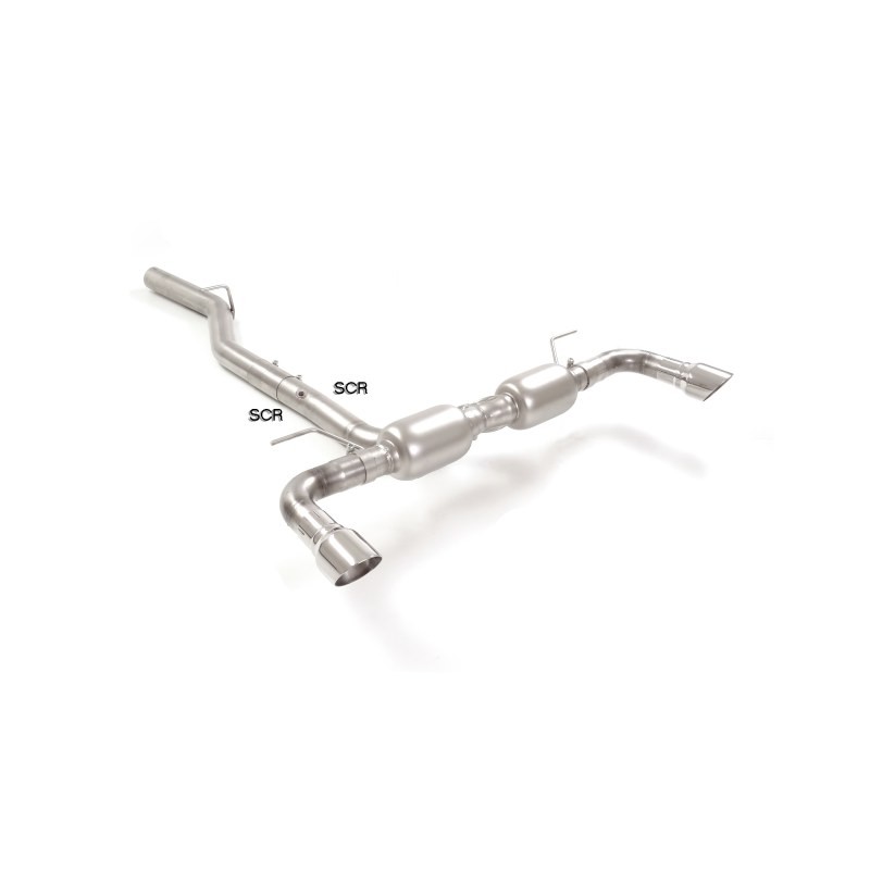 Silencieux arrière duplex en inox g/d avec sortie ronde Sport Line 90 mm
 Ligne avec diamètre majoré 70 mm