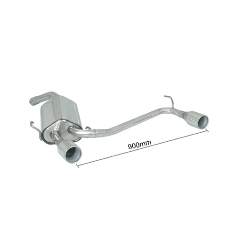 Silencieux arrière duplex en inox g/d avec 1 sortie ronde 102 mm - Modifier le pare-chocs d'origine