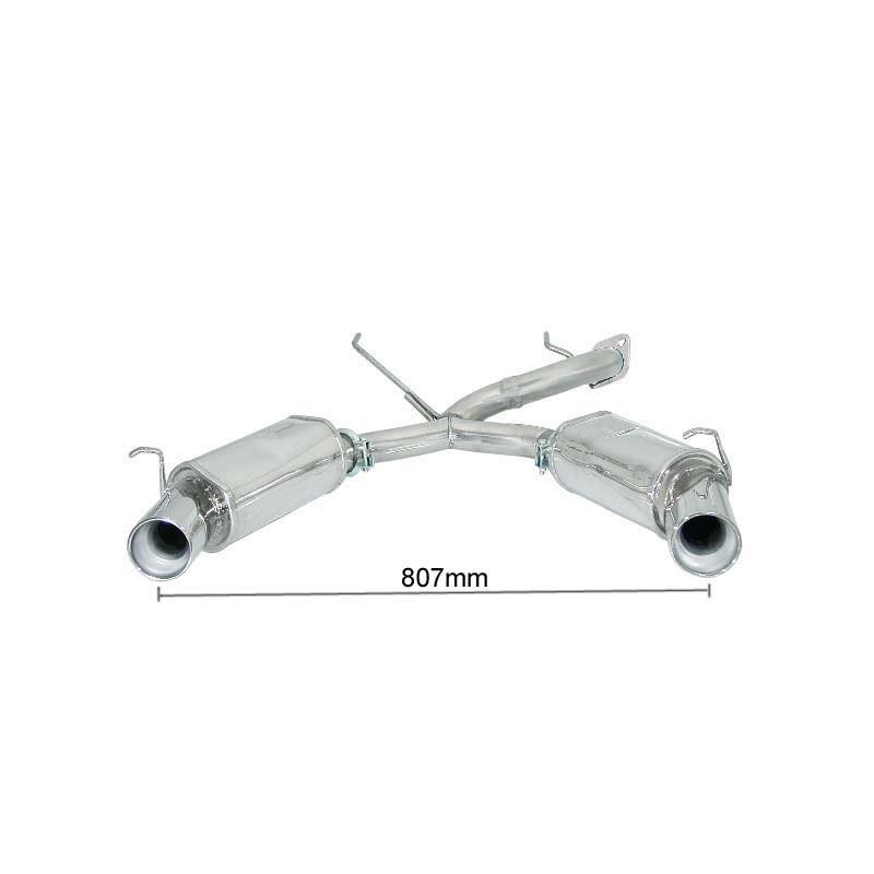 Silencieux arrière duplex en inox g/d avec 1 sortie ronde 102 mm - Modifier le pare-chocs d'origine