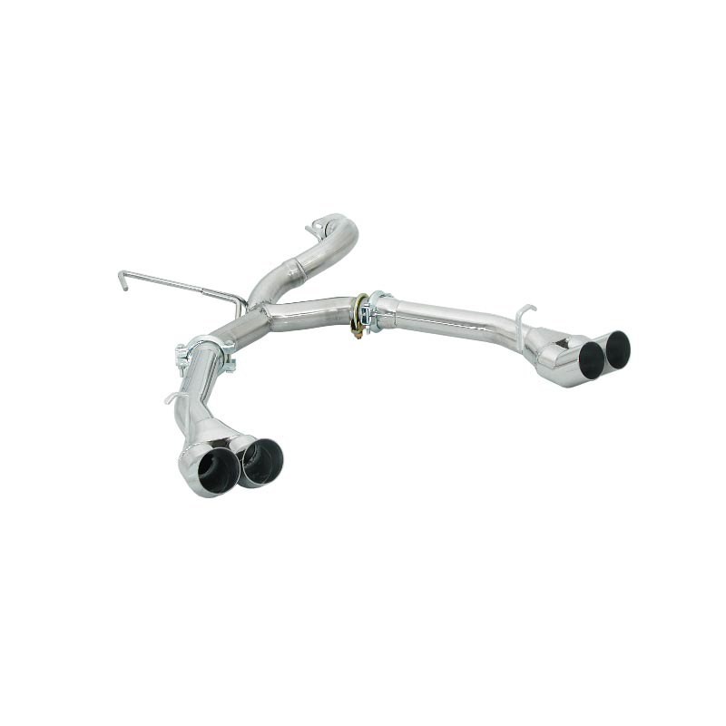 Tube arrière groupe n duplex en inox g/d avec 2 sorties Dtm 70 mm - Modifier le pare-chocs d'origine