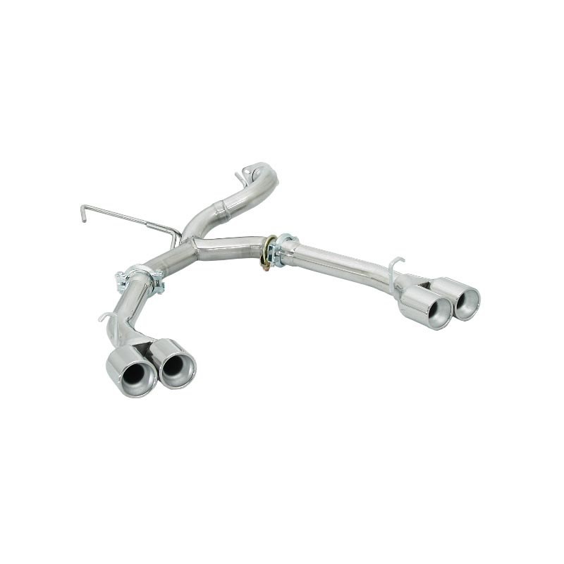 Tube arrière groupe n duplex en inox g/d avec 2 sorties rondes 70 mm - Modifier le pare-chocs d'origine