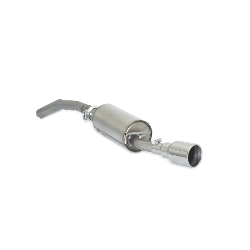 Silencieux arrière en inox avec 1 sortie ronde 102 mm