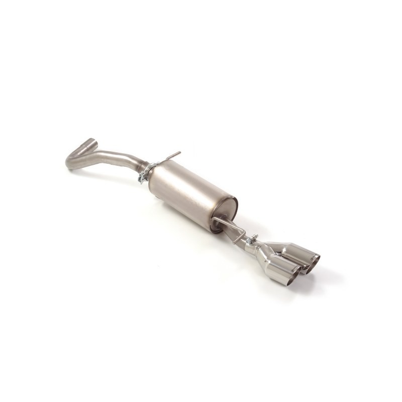 Silencieux arrière en inox avec 2 sorties rondes Sport Line 80 mm décalées 