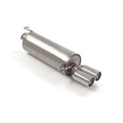Silencieux arrière en inox avec 2 sorties rondes 80 mm