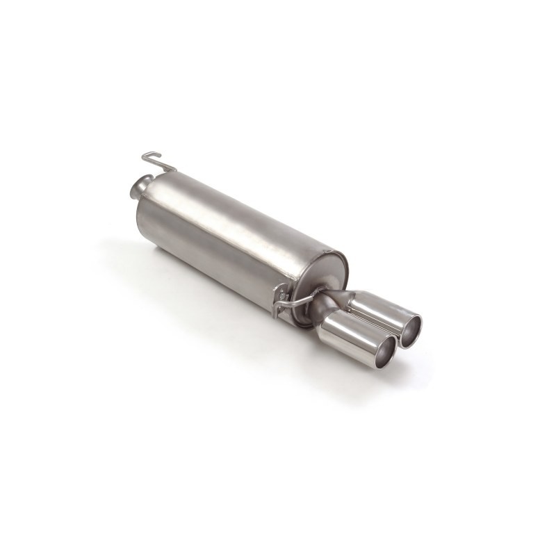 Silencieux arrière en inox avec 2 sorties rondes 80 mm