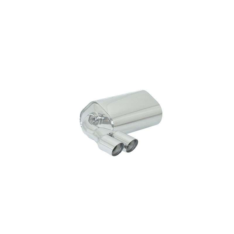 Silencieux arrière en inox avec 2 sorties rondes Sport Line 70 mm décalées