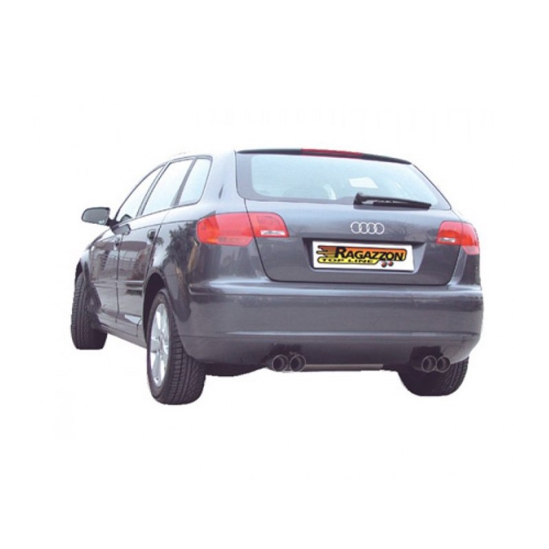 Silencieux arrière duplex en inox g/d avec 2 sorties rondes 80 mm décalées - Modifier le pare-chocs d'origine