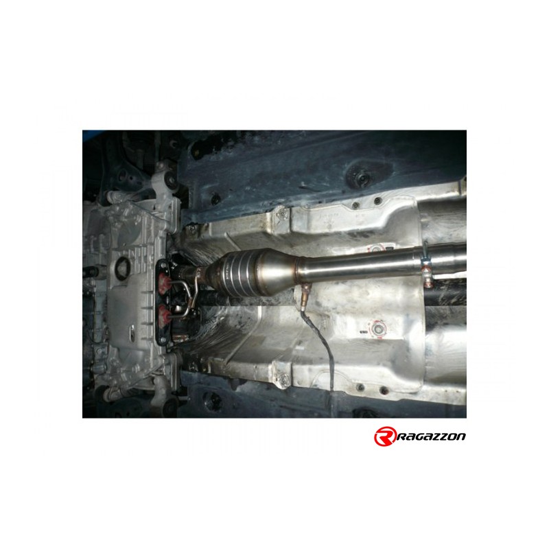 Silencieux arrière en inox avec 2 sorties rondes Sport Line 70 mm décalées