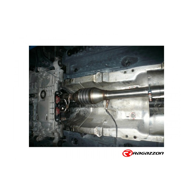 Silencieux arrière en inox avec 2 sorties rondes Sport Line 70 mm décalées