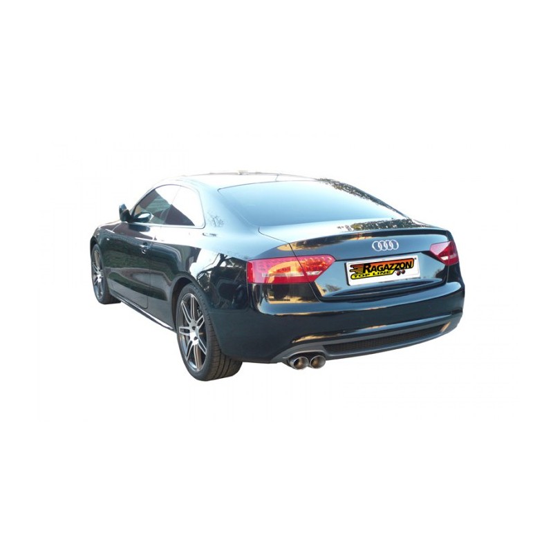 Silencieux arrière duplex en inox g/d avec 2 sorties rondes Sport Line 80 mm décalées - Modifier le pare-chocs d'origine