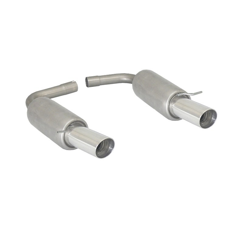 Silencieux arrière duplex en inox g/d avec 1 sortie ronde Sport Line 90 mm