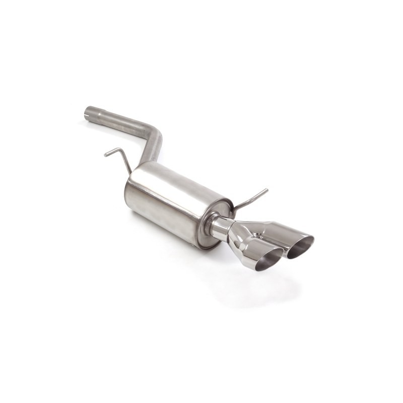 Silencieux arrière en inox avec 2 sorties rondes Sport Line 80 mm décalées