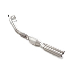 Downpipe + Catalyseur métallique 300cpsi  
 Ligne avec diamètre majoré 80 mm 