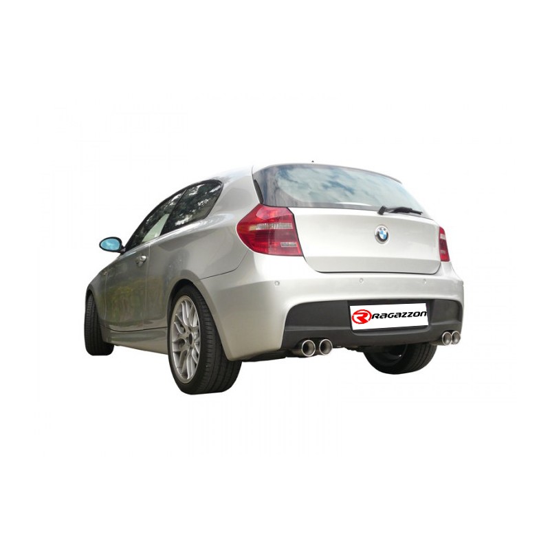 Tubes arrière en inox avec 2 sorties rondes 80 mm décalées