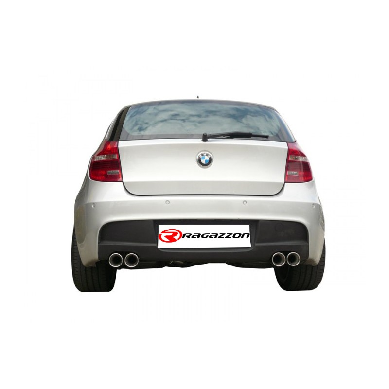 Tubes arrièreduplex en inox g/d avec 2 sorties rondes 80 mm décalées