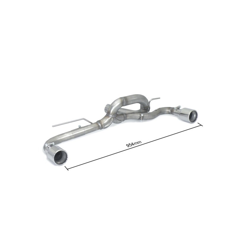 Tubes arrières duplex en inox g/d avec 1 sortie ronde 90 mm - Modifier le pare-chocs d'origine