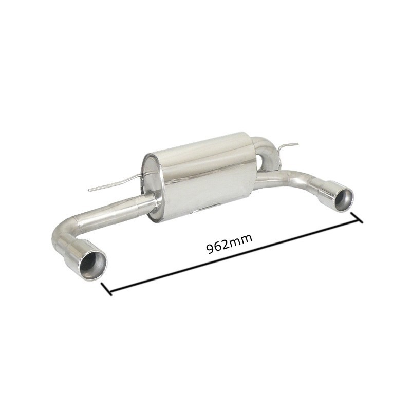 Silencieux arrière duplex en inox g/d avec sortie ronde 90 mm