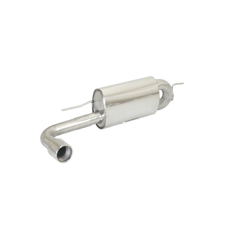 Silencieux arrière en inox avec 1 sortie ronde 90 mm